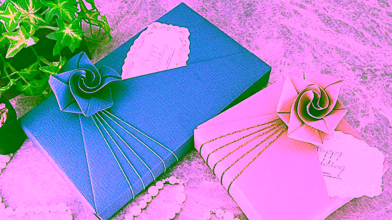 Beautiful, upscale gift-wrapping design.